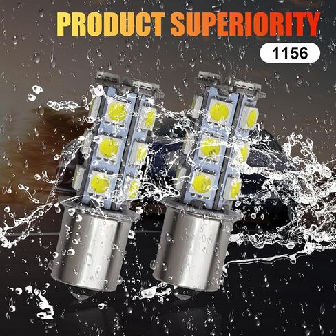 4 PCS Car 1156 LED Turn Signal Lights, 1.9 x 0.6 Single Contact 5050-18SMD 360 Degree Surround Lighting Bulb, Shock-resistant Energy-saving 80000H Bulb Replacement, Universal for Cars (Blue) in Saudi Arabia