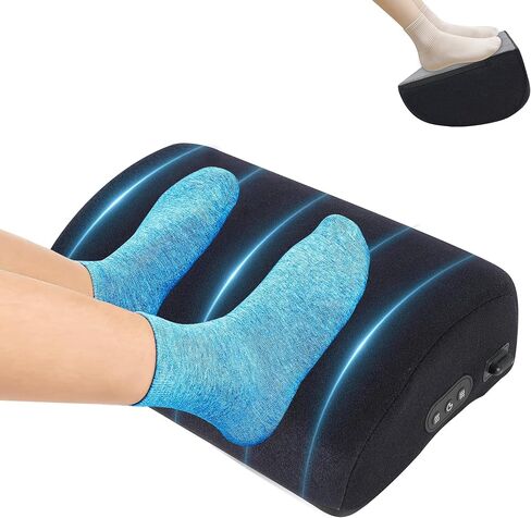 Heated Foot Rest for Under Desk at Work, Under Desk foot rest with Heat,Vibration Massage,Ergonomic foot stools for under office desk,Adjustable Foot stand for Back & Hip,Home,Office,Mother's Day Gift in Saudi Arabia