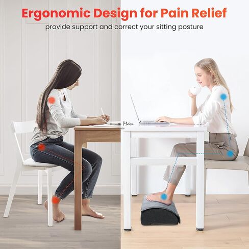 Heated Foot Rest for Under Desk at Work, Under Desk foot rest with Heat,Vibration Massage,Ergonomic foot stools for under office desk,Adjustable Foot stand for Back & Hip,Home,Office,Mother's Day Gift in Saudi Arabia