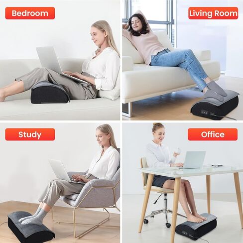 Heated Foot Rest for Under Desk at Work, Under Desk foot rest with Heat,Vibration Massage,Ergonomic foot stools for under office desk,Adjustable Foot stand for Back & Hip,Home,Office,Mother's Day Gift in Saudi Arabia