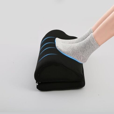 Foot Rest for Under Desk at Work, Memory Foam Ergonomic Foot Stool with Adjustable Height, Under Desk Footrest for Back & Hip Pain Relief for Car, Home and Office in Saudi Arabia