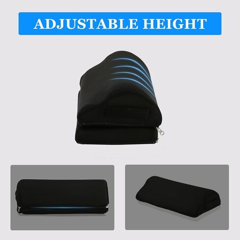 Foot Rest for Under Desk at Work, Memory Foam Ergonomic Foot Stool with Adjustable Height, Under Desk Footrest for Back & Hip Pain Relief for Car, Home and Office in Saudi Arabia