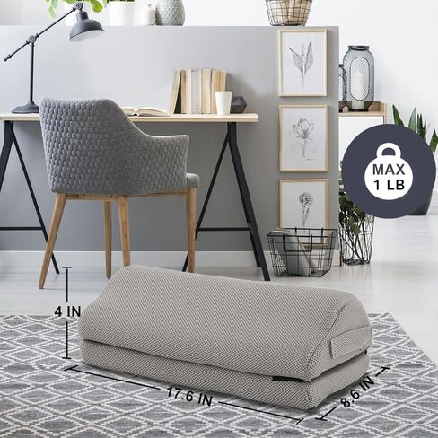 Foot Rest for Under Desk at Work, Memory Foam Ergonomic Foot Stool with Adjustable Height, Under Desk Footrest for Back & Hip Pain Relief for Car, Home and Office in Saudi Arabia