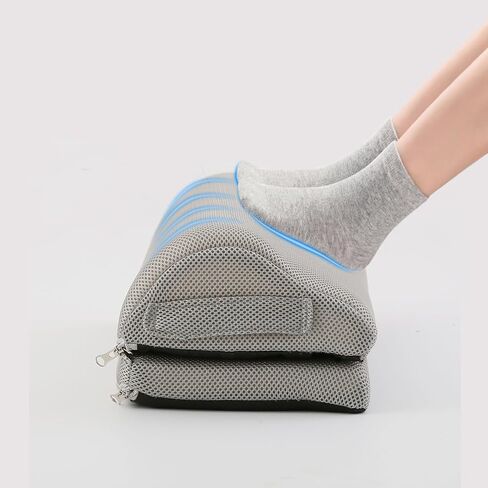 Foot Rest for Under Desk at Work, Memory Foam Ergonomic Foot Stool with Adjustable Height, Under Desk Footrest for Back & Hip Pain Relief for Car, Home and Office in Saudi Arabia