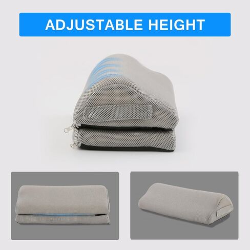 Foot Rest for Under Desk at Work, Memory Foam Ergonomic Foot Stool with Adjustable Height, Under Desk Footrest for Back & Hip Pain Relief for Car, Home and Office in Saudi Arabia