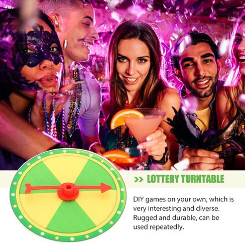 Toyvian Wheel Game Cart Wheels Turntable Prize Wheel DIY Blank Wall Prize Wheel Rotating Arrows Math for Carnival and Trade Show Win The Fortune Game Yellow Green Wheels Ticket in Saudi Arabia