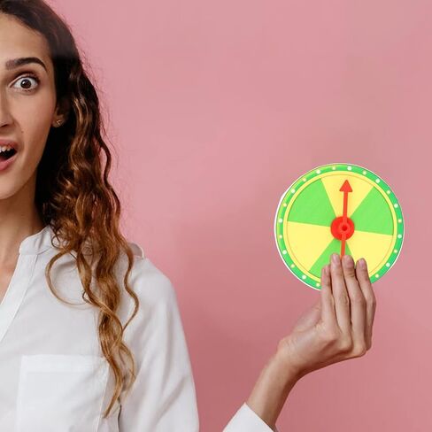 Toyvian Wheel Game Cart Wheels Turntable Prize Wheel DIY Blank Wall Prize Wheel Rotating Arrows Math for Carnival and Trade Show Win The Fortune Game Yellow Green Wheels Ticket in Saudi Arabia