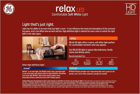 GE Relax 8-Pack 60 W Equivalent Dimmable Soft White A19 LED Light Fixture Light Bulbs in Saudi Arabia