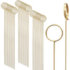 Luomorgo 40 Pcs Gold Floral Place Card Holders - Metal Photo & Table Number Clips, Reusable Wire Floral Picks for Wedding, Party Decor (Heart) in Kuwait