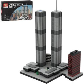 Steria World Trade Center Building Blocks Set, 982 PCS Mocsage 1/2000 World Trade Center (1973-2001) Micro Twin Towers Modular House Model MOC Architecture Construction Display Kit in Saudi Arabia