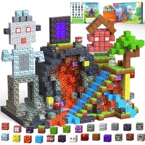 150PCS Magnetic Blocks, Magnetic Building Blocks Cubes, Magnet Tiles Stacking STEM Building Game Birthday Gifts for Boys Girls Age 3 4 5 6 7 8-12 in Saudi Arabia