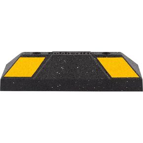 Rubberific Heavy Duty Rubber Parking Stop Durable Easy to Install Reflective Parking Curb Garage Car Stopper for Indoor and Outdoor Use (2 Pack) in Saudi Arabia