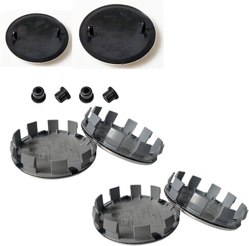 مجموعة شعارات مكونة من 7 قطع - ترقية شارة للسيارات الألمانية الفاخرة مع أغطية عجلات 68 مم، غطاء محرك 82 مم وشعارات صندوق السيارة 74 مم، شعار 45 مم، مناسبة تمامًا لسلسلة 3/5/6/7 وموديلات X (الذكرى الخمسين) in Kuwait