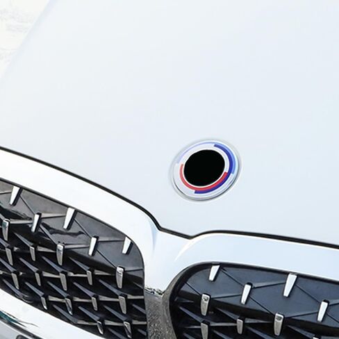 مجموعة شعارات مكونة من 7 قطع - ترقية شارة للسيارات الألمانية الفاخرة مع أغطية عجلات 68 مم، غطاء محرك 82 مم وشعارات صندوق السيارة 74 مم، شعار 45 مم، مناسبة تمامًا لسلسلة 3/5/6/7 وموديلات X (الذكرى الخمسين) in Kuwait