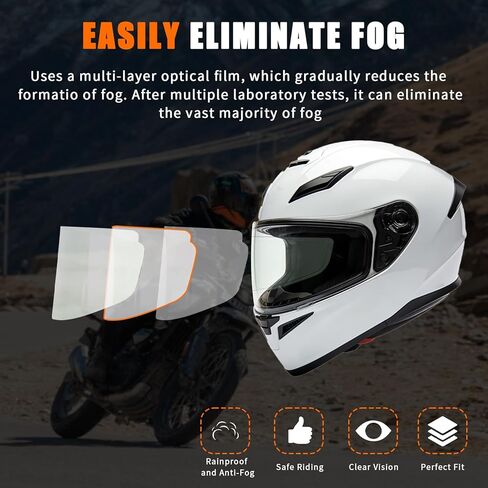 Universal Anti Fog Film for Motorcycle Helmet Visors,Helmet Visor Protector Anti Fog Sticker for Cold Mornings and Rainy Days,(2-Pack) in Saudi Arabia