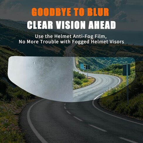 Universal Anti Fog Film for Motorcycle Helmet Visors,Helmet Visor Protector Anti Fog Sticker for Cold Mornings and Rainy Days,(2-Pack) in Saudi Arabia