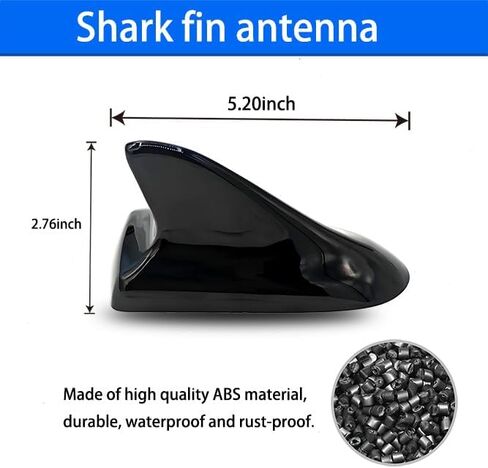 Car Shark Fin Universal Antenna, Shark Fin Antenna, Shark Fin Antenna Cover, Waterproof and Rust-Proof, Durable, Suitable for Most Cars, Trucks, SUVs, Etc (Black) in Saudi Arabia