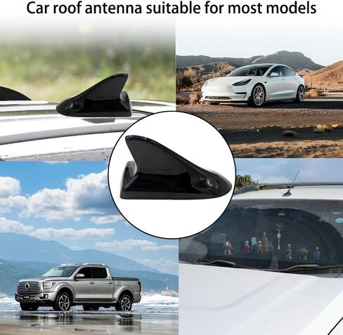 Car Shark Fin Universal Antenna, Shark Fin Antenna, Shark Fin Antenna Cover, Waterproof and Rust-Proof, Durable, Suitable for Most Cars, Trucks, SUVs, Etc (Black) in Saudi Arabia