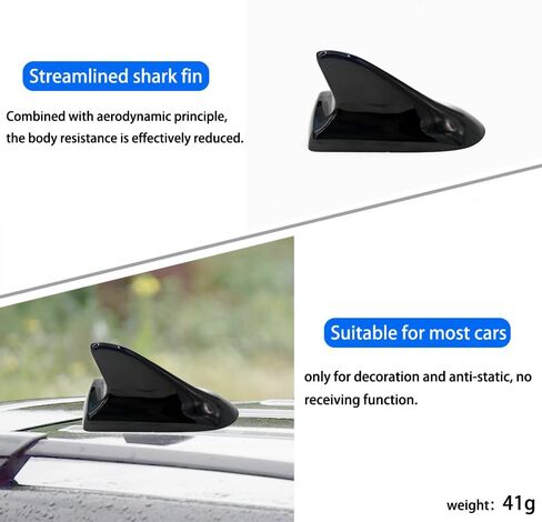 Car Shark Fin Universal Antenna, Shark Fin Antenna, Shark Fin Antenna Cover, Waterproof and Rust-Proof, Durable, Suitable for Most Cars, Trucks, SUVs, Etc (Black) in Saudi Arabia
