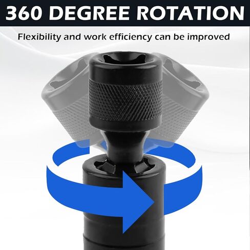 14mm&16mm Spark Plug Socket Set,360-Degree Rotation Sparks Plugs Removal Tool with 12 Point Thin Wall for Sparks Plugs Removal & Installation,3/8" Drive Magnetic Spark Plug Socket in Saudi Arabia