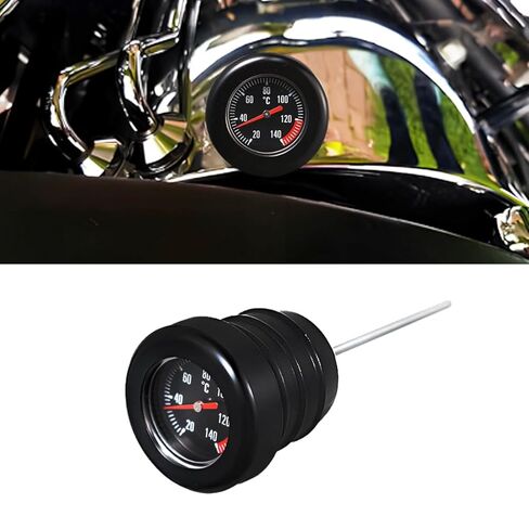 Motorcycle Oil Temperature Dipstick for Harley Softail Twin Cam 2000-2017 Fat Boy (Black) in Kuwait