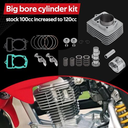 JAVIK 411-HXR-1001 Upgrade Big Bore Cylinder 58mm 120cc Kit for Honda XR100 XR100R CRF100 CRF100F in Saudi Arabia
