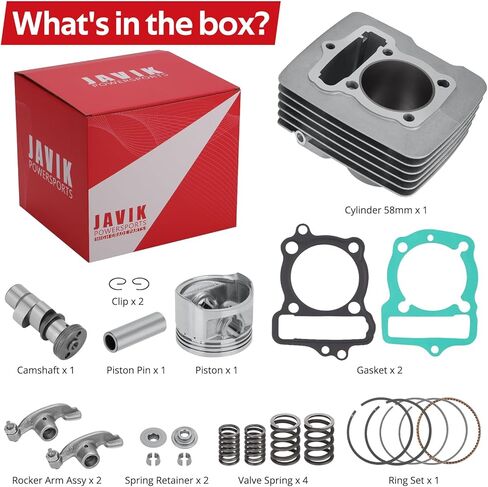 JAVIK 411-HXR-1001 Upgrade Big Bore Cylinder 58mm 120cc Kit for Honda XR100 XR100R CRF100 CRF100F in Saudi Arabia