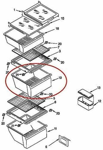 #US Replacement Parts Top Drawer for Kenmore 106.57402600 10657412600 106.55546402 10657406600 (actoparts#1125-11562) in Saudi Arabia