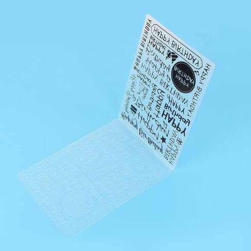 Transparent Stamp, Happy Birthday Embossing Folder, Background Stamps Decorative Accessories Stamps Folder for Card Making, Embossing folders in Saudi Arabia