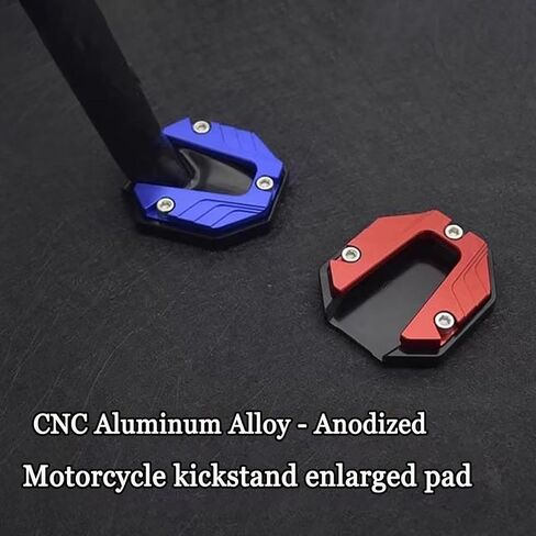 Motorcycle Kickstand Plate for Honda CTX 1300 2014-2019, Aluminum Alloy Kickstand Pad Support Accessory with Hex Wrench, Side Stand Extension, Anti-Skid Enlarged Base,C Red in Saudi Arabia