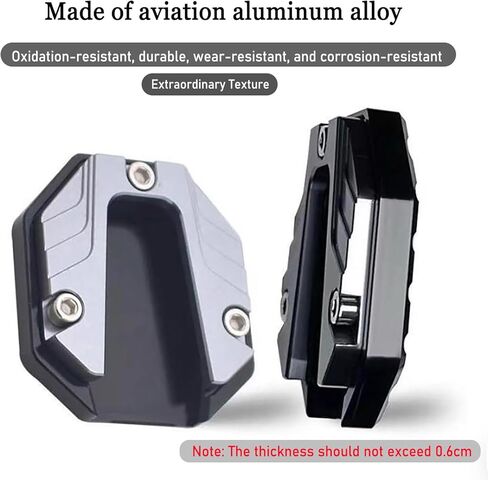 Motorcycle Kickstand Plate for Honda CTX 1300 2014-2019, Aluminum Alloy Kickstand Pad Support Accessory with Hex Wrench, Side Stand Extension, Anti-Skid Enlarged Base,C Red in Saudi Arabia
