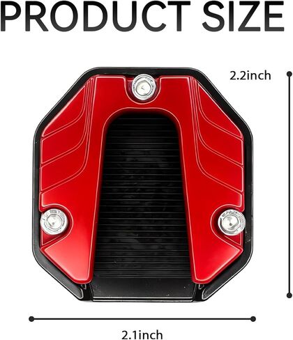 Motorcycle Kickstand Pad, Aluminium Alloy Kickstand Side Stand Extension Plate, Universal Motorcycle Support Accessory for Soft Ground, Grass, Gravel, Sand and Hot Pavement (Black) in Saudi Arabia