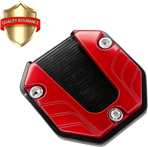 Motorcycle Kickstand Pad, Aluminium Alloy Kickstand Side Stand Extension Plate, Universal Motorcycle Support Accessory for Soft Ground, Grass, Gravel, Sand and Hot Pavement (Black) in Saudi Arabia