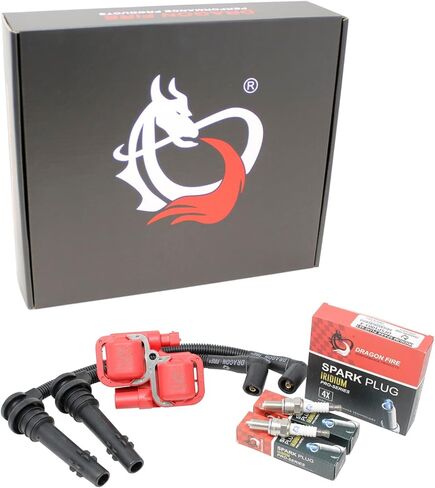 مجموعة أدوات ضبط كاملة من DRAGON FIRE PERFORMANCE مع ملف إشعال عالي الأداء وسدادات إشعال إيريديوم وأسلاك توصيل منخفضة أوم متوافقة مع 2013-2017 Polaris Ranger 900 1000 XP Crew Oem Fit Kit-1478 in Kuwait