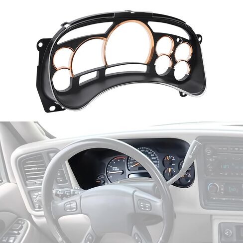 HECASA Instrument Cluster Lens Upgrade Kit Compatible with 2003-2007 Chevrolet Silverado GMC Sierra Yukon Avalanche Tahoe Suburban 1500 2500 HD 3500 Classic Gauge Meter Cluster Bezel Panel in Saudi Arabia