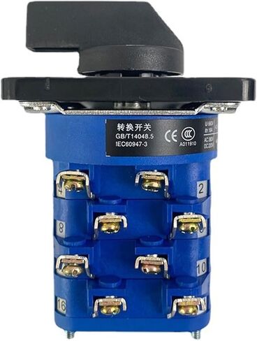 Rotary Cam Switch 16A 690V 3 Position 1-8 Pole Control Dual Power Conversion Circuit Breaker Silver Contact LW39A-16 Series(5P) in Kuwait