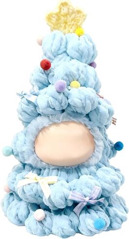 ملابس عيد الميلاد لدمية LABUBU مقاس 17 سم (بدون دمية)، ملابس شجرة عيد الميلاد قطعة واحدة مصنوعة يدويًا - كرات وأقواس، ملحقات عيد الميلاد لـ LABUBU، ملفوفة بشكل مثالي (أخضر) in Kuwait