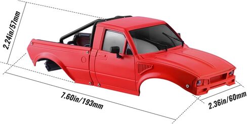 Hard Pickup Truck Body Shell with Bed Rack, Compatible with 1/24 Scale RC Crawler Axial SCX24 C10 Bronco Wrangler 4Runner Upgrade Parts (Black) in Saudi Arabia