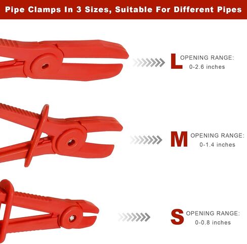6 قطع من كماشة خرطوم المشبك، 3 أدوات مشبك خرطوم بلاستيكي مقاس 3 مع مشبك قفل آمن، خط مقاوم للحرارة كماشة لخراطيم تبريد مشعاع الغاز، ملحقات السيارة (أزرق) in Kuwait