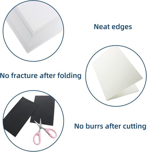 Heavyweight 130 lb White Cardstock Thick Paper - 50 Sheets - A4-350gsm - Heavy Cover Cardstock for Business Card, Card Making, Invitations, Arts and Crafts in Saudi Arabia