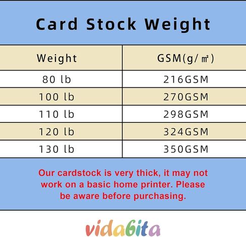 Heavyweight 130 lb White Cardstock Thick Paper - 50 Sheets - A4-350gsm - Heavy Cover Cardstock for Business Card, Card Making, Invitations, Arts and Crafts in Saudi Arabia
