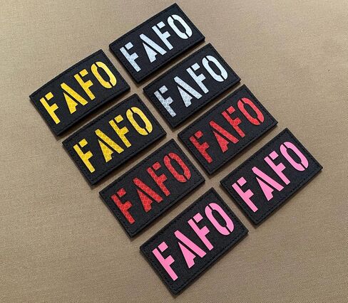 قطعتان من رقعة FAFO العاكسة تلتف حولها وتكتشف رقعة الخطاف والحلقة (تتوهج باللون الوردي الداكن) in Kuwait
