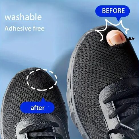 6-Pack Self-Adhesive Athletic Shoe Repair Patches, Mesh Fabric Patch Kit for Sneaker Face & Lining Repair, Anti-Scratch Fix for Tear & Wear, Black in Saudi Arabia