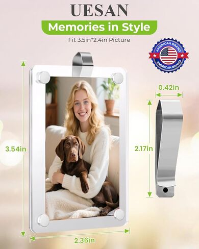 4Pack Car Picture Holder, Car Visor Photo Clip Holder, Magnetic 2.4"x3.5" Suncar Visor Picture Clip, Horizontal & Vertical Photo Display, Personalized Car Accessory for Family & Personal Photos in Saudi Arabia