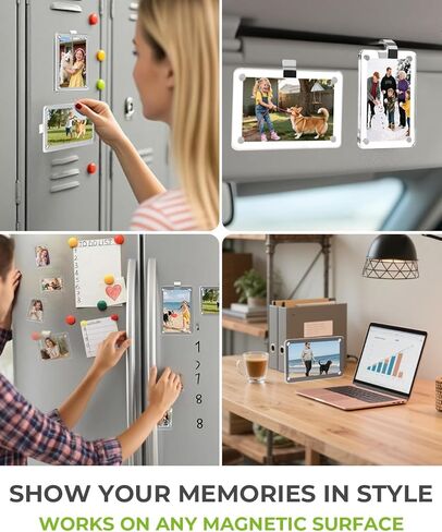 4Pack Car Picture Holder, Car Visor Photo Clip Holder, Magnetic 2.4"x3.5" Suncar Visor Picture Clip, Horizontal & Vertical Photo Display, Personalized Car Accessory for Family & Personal Photos in Saudi Arabia