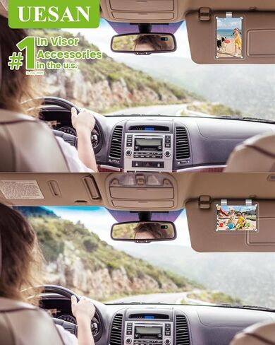 4Pack Car Picture Holder, Car Visor Photo Clip Holder, Magnetic 2.4"x3.5" Suncar Visor Picture Clip, Horizontal & Vertical Photo Display, Personalized Car Accessory for Family & Personal Photos in Saudi Arabia