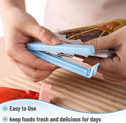 16Pcs Plastic Chip Clips for Food Packages, Curved Design Sealing Bag Clips for Food, Kitchen and Home,(4 Colors, 2.28") in Saudi Arabia