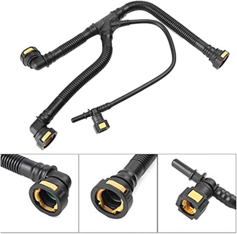 2X Car Engine Crankcase Breather Hose Pipes Compatible with Peugeot 206 207 307 308 408 Compatible with Citroen 1.6 16V 1192W0 9675884280 in Saudi Arabia