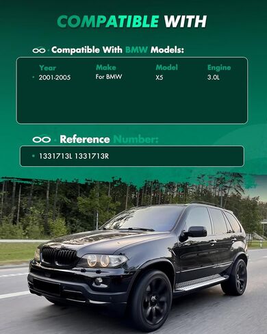 مجموعة ممتص الصدمات الأمامية SCITOO مناسبة لـ 2001-2005 لسيارة BMW X5، مجموعة كاملة لتجميع الصدمات والدعامات تناسب 1331713L 1331713R قطعتين in Saudi Arabia