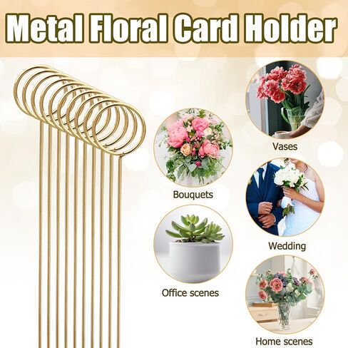 Luomorgo 40 Pcs Gold Floral Place Card Holders - Metal Photo & Table Number Clips, Reusable Wire Floral Picks for Wedding, Party Decor (Heart) in Kuwait